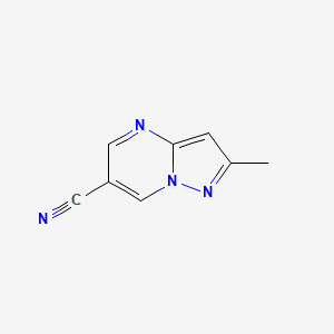 molecular formula C8H6N4 B2931007 2-Methylpyrazolo[1,5-a]pyrimidine-6-carbonitrile CAS No. 339010-67-2
