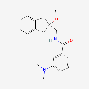 molecular formula C20H24N2O2 B2931009 3-(二甲氨基)-N-((2-甲氧基-2,3-二氢-1H-茚-2-基)甲基)苯甲酰胺 CAS No. 2034596-73-9