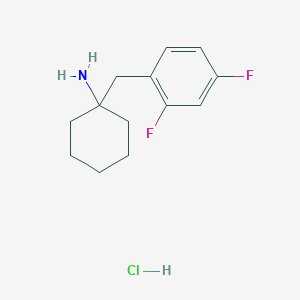 molecular formula C13H18ClF2N B2931015 1-[(2,4-Difluorophenyl)methyl]cyclohexan-1-amine;hydrochloride CAS No. 2305252-32-6