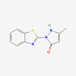 molecular formula C11H9N3OS B2931016 1-(1,3-benzothiazol-2-yl)-3-methyl-1H-pyrazol-5-ol CAS No. 106515-46-2
