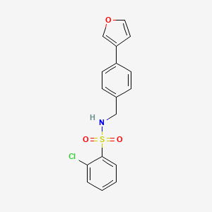 2-chloro-N-(4-(furan-3-yl)benzyl)benzenesulfonamide