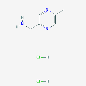 molecular formula C6H11Cl2N3 B2931022 1-(5-Methylpyrazin-2-yl)methanamine dihydrochloride CAS No. 2227206-03-1