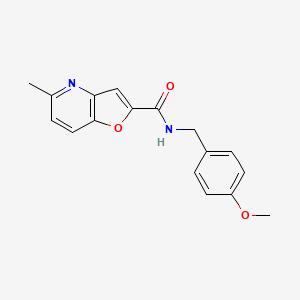 molecular formula C17H16N2O3 B2931034 N-(4-methoxybenzyl)-5-methylfuro[3,2-b]pyridine-2-carboxamide CAS No. 942005-11-0
