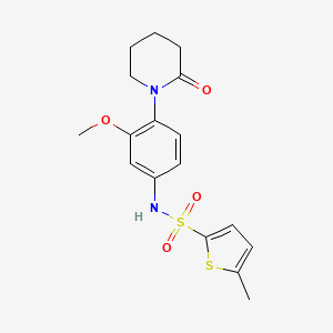 N-(3-methoxy-4-(2-oxopiperidin-1-yl)phenyl)-5-methylthiophene-2-sulfonamide