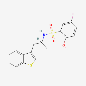 N-(1-(benzo[b]thiophen-3-yl)propan-2-yl)-5-fluoro-2-methoxybenzenesulfonamide