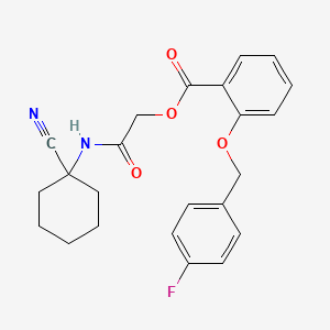 molecular formula C23H23FN2O4 B2931051 [(1-Cyanocyclohexyl)carbamoyl]methyl 2-[(4-fluorophenyl)methoxy]benzoate CAS No. 877236-79-8
