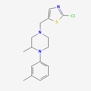 4-[(2-Chloro-1,3-thiazol-5-yl)methyl]-2-methyl-1-(3-methylphenyl)piperazine