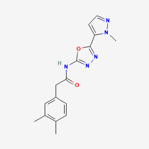 2-(3,4-dimethylphenyl)-N-(5-(1-methyl-1H-pyrazol-5-yl)-1,3,4-oxadiazol-2-yl)acetamide