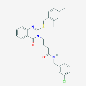 N-(3-chlorobenzyl)-4-(2-((2,4-dimethylbenzyl)thio)-4-oxoquinazolin-3(4H)-yl)butanamide