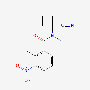 molecular formula C14H15N3O3 B2931076 N-(1-cyanocyclobutyl)-N,2-dimethyl-3-nitrobenzamide CAS No. 1424271-97-5