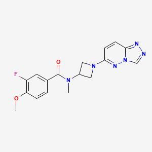 N-(1-([1,2,4]triazolo[4,3-b]pyridazin-6-yl)azetidin-3-yl)-3-fluoro-4-methoxy-N-methylbenzamide
