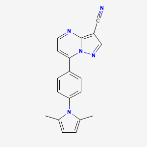 7-[4-(2,5-dimethyl-1H-pyrrol-1-yl)phenyl]pyrazolo[1,5-a]pyrimidine-3-carbonitrile
