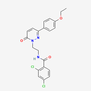 molecular formula C21H19Cl2N3O3 B2931089 2,4-dichloro-N-(2-(3-(4-ethoxyphenyl)-6-oxopyridazin-1(6H)-yl)ethyl)benzamide CAS No. 921853-05-6