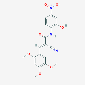(E)-2-cyano-N-(2-hydroxy-4-nitrophenyl)-3-(2,4,5-trimethoxyphenyl)prop-2-enamide