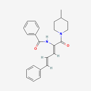 N-[(2Z,4E)-1-(4-methylpiperidin-1-yl)-1-oxo-5-phenylpenta-2,4-dien-2-yl]benzamide