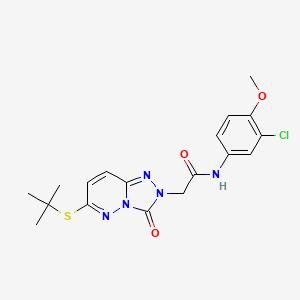 2-[6-(tert-butylthio)-3-oxo[1,2,4]triazolo[4,3-b]pyridazin-2(3H)-yl]-N-(3-chloro-4-methoxyphenyl)acetamide