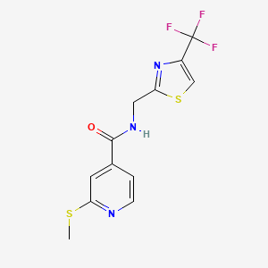 2-(methylsulfanyl)-N-{[4-(trifluoromethyl)-1,3-thiazol-2-yl]methyl}pyridine-4-carboxamide