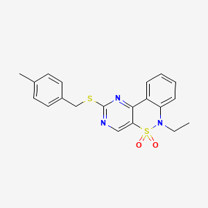 6-ethyl-2-[(4-methylbenzyl)sulfanyl]-6H-pyrimido[5,4-c][2,1]benzothiazine 5,5-dioxide