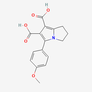 5-(4-methoxyphenyl)-2,3-dihydro-1H-pyrrolizine-6,7-dicarboxylic acid