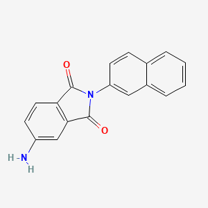 molecular formula C18H12N2O2 B2931130 5-Amino-2-naphthalen-2-yl-isoindole-1,3-dione CAS No. 171827-39-7