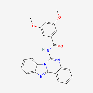 molecular formula C23H18N4O3 B2931134 N-(benzimidazolo[1,2-c]quinazolin-6-yl)-3,5-dimethoxybenzamide CAS No. 361173-83-3