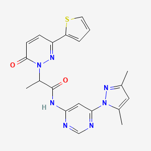 N-(6-(3,5-dimethyl-1H-pyrazol-1-yl)pyrimidin-4-yl)-2-(6-oxo-3-(thiophen-2-yl)pyridazin-1(6H)-yl)propanamide