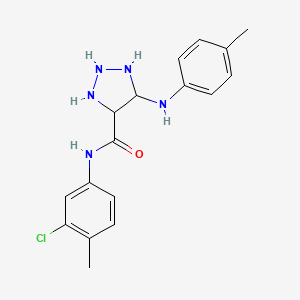 N-(3-chloro-4-methylphenyl)-5-(4-methylanilino)triazolidine-4-carboxamide