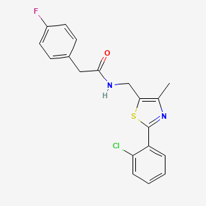 N-((2-(2-chlorophenyl)-4-methylthiazol-5-yl)methyl)-2-(4-fluorophenyl)acetamide