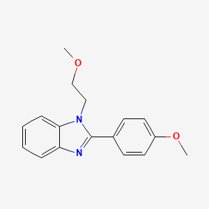 molecular formula C17H18N2O2 B2931152 1-(2-甲氧基乙基)-2-(4-甲氧基苯基)-1H-苯并咪唑 CAS No. 489404-05-9