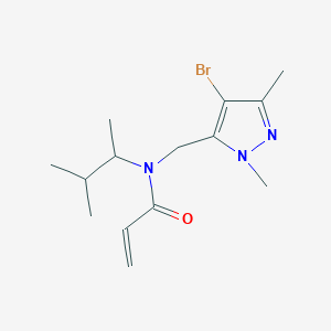 N-[(4-Bromo-2,5-dimethylpyrazol-3-yl)methyl]-N-(3-methylbutan-2-yl)prop-2-enamide
