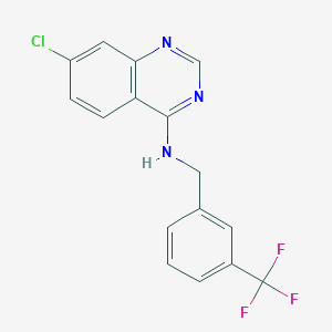 molecular formula C16H11ClF3N3 B2931156 7-chloro-N-[3-(trifluoromethyl)benzyl]-4-quinazolinamine CAS No. 477861-91-9
