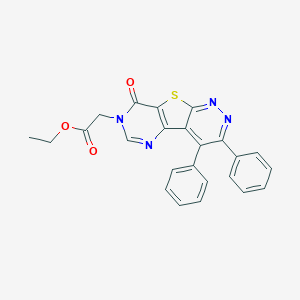 ethyl (8-oxo-3,4-diphenylpyrimido[4',5':4,5]thieno[2,3-c]pyridazin-7(8H)-yl)acetate