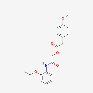 molecular formula C20H23NO5 B2931170 [(2-Ethoxyphenyl)carbamoyl]methyl 2-(4-ethoxyphenyl)acetate CAS No. 1638736-50-1