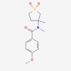 4-methoxy-N-methyl-N-(3-methyl-1,1-dioxo-1lambda6-thiolan-3-yl)benzamide
