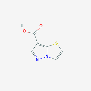 molecular formula C6H4N2O2S B2931173 Pyrazolo[3,2-b][1,3]thiazole-7-carboxylic acid CAS No. 1510356-99-6