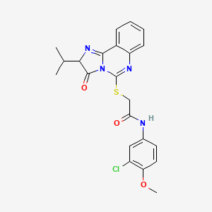 N-(3-chloro-4-methoxyphenyl)-2-((2-isopropyl-3-oxo-2,3-dihydroimidazo[1,2-c]quinazolin-5-yl)thio)acetamide
