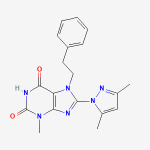 8-(3,5-Dimethyl-pyrazol-1-yl)-3-methyl-7-phenethyl-3,7-dihydro-purine-2,6-dione