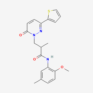 N-(2-methoxy-5-methylphenyl)-2-methyl-3-(6-oxo-3-(thiophen-2-yl)pyridazin-1(6H)-yl)propanamide