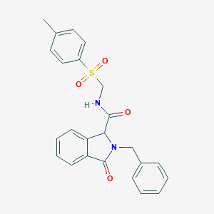 molecular formula C24H22N2O4S B293119 2-benzyl-N-{[(4-methylphenyl)sulfonyl]methyl}-3-oxo-1-isoindolinecarboxamide 