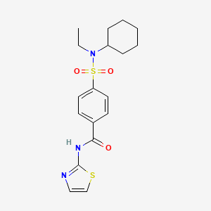4-(N-cyclohexyl-N-ethylsulfamoyl)-N-(thiazol-2-yl)benzamide