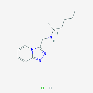 (Hexan-2-yl)({[1,2,4]triazolo[4,3-a]pyridin-3-ylmethyl})amine hydrochloride