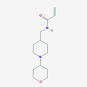 molecular formula C14H24N2O2 B2931202 N-[[1-(Oxan-4-yl)piperidin-4-yl]methyl]prop-2-enamide CAS No. 2188733-85-7