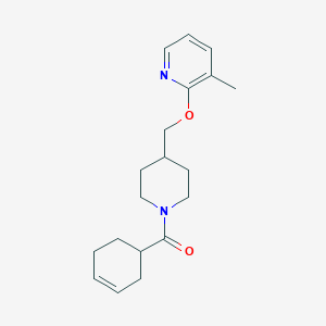 molecular formula C19H26N2O2 B2931208 2-{[1-(环己-3-烯-1-羰基)哌啶-4-基]甲氧基}-3-甲基吡啶 CAS No. 2198738-77-9