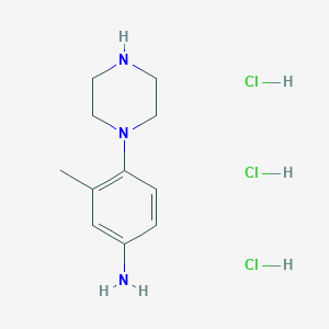 3-Methyl-4-piperazin-1-ylaniline;trihydrochloride