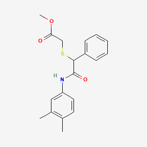 Methyl 2-{[2-(3,4-dimethylanilino)-2-oxo-1-phenylethyl]sulfanyl}acetate