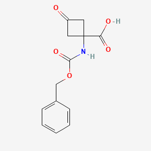 3-Oxo-1-(phenylmethoxycarbonylamino)cyclobutane-1-carboxylic acid