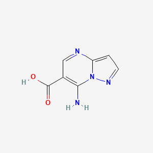 molecular formula C7H6N4O2 B2931221 7-氨基吡唑并[1,5-a]嘧啶-6-羧酸 CAS No. 68262-33-9