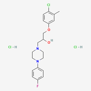 1-(4-Chloro-3-methylphenoxy)-3-(4-(4-fluorophenyl)piperazin-1-yl)propan-2-ol dihydrochloride