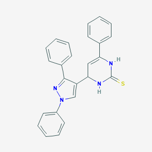 molecular formula C25H20N4S B293123 4-(1,3-diphenyl-1H-pyrazol-4-yl)-6-phenyl-3,4-dihydro-2(1H)-pyrimidinethione 