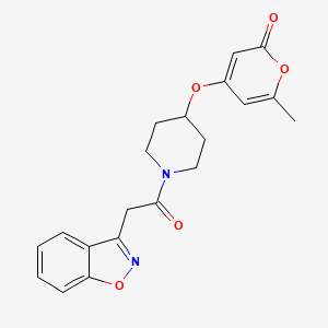 4-((1-(2-(benzo[d]isoxazol-3-yl)acetyl)piperidin-4-yl)oxy)-6-methyl-2H-pyran-2-one